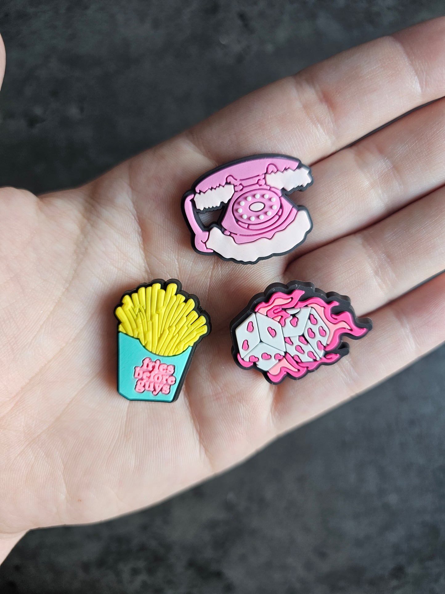 #3 girly shoe charms