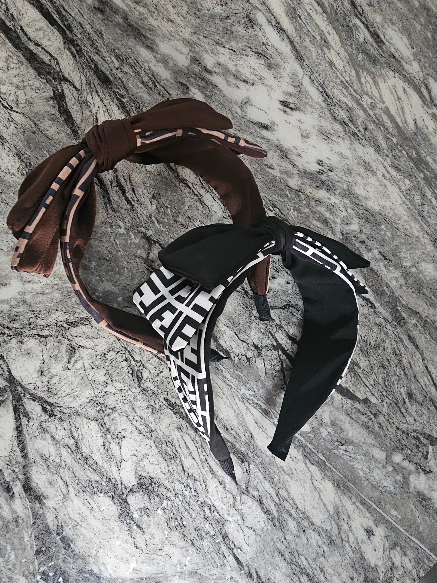 Fendi printed headband with bow