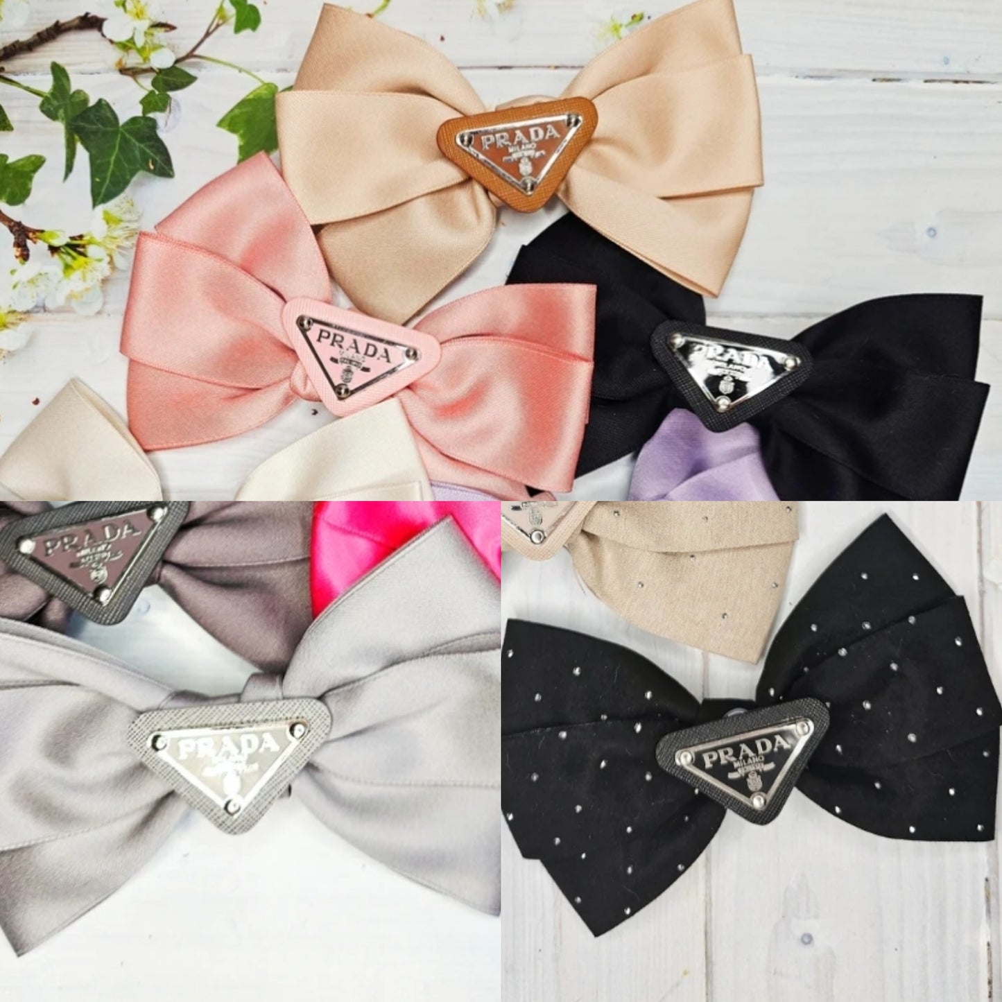 HAIR BOWS large Prada bows