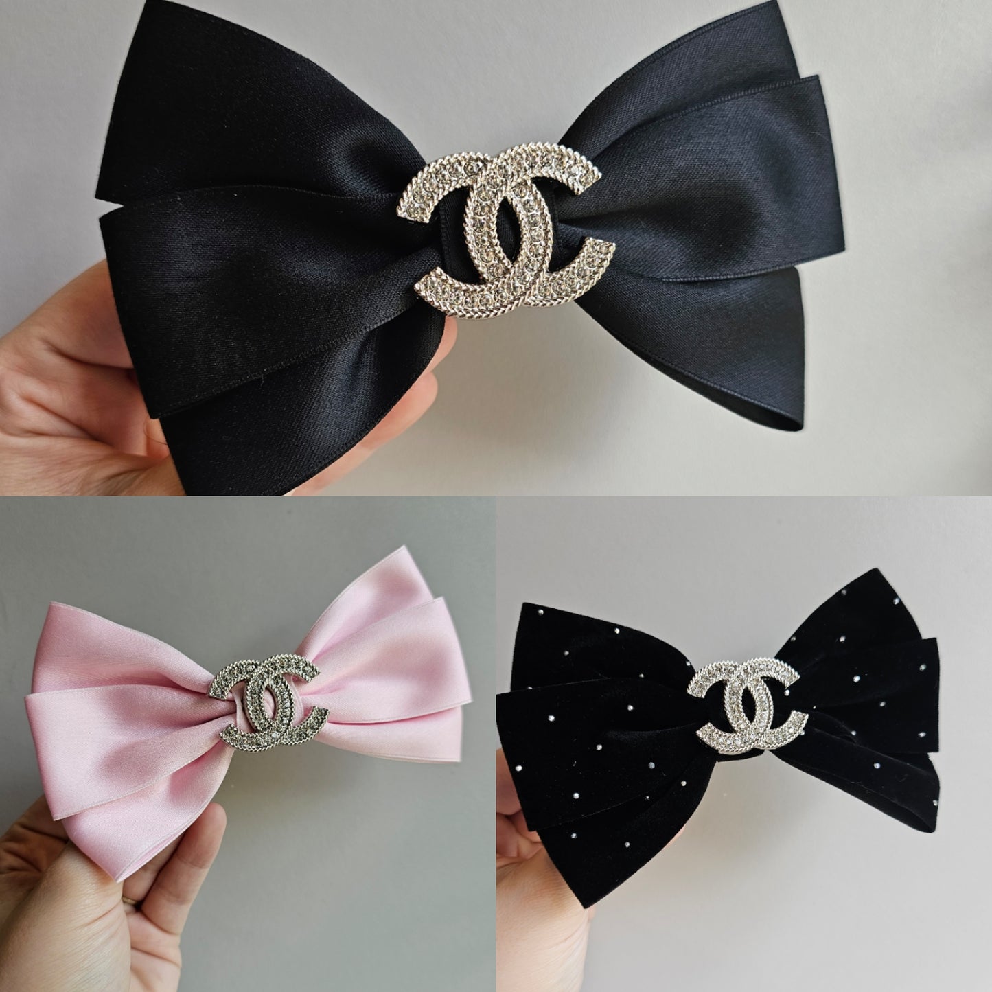 HAIR BOWS large chanel bows