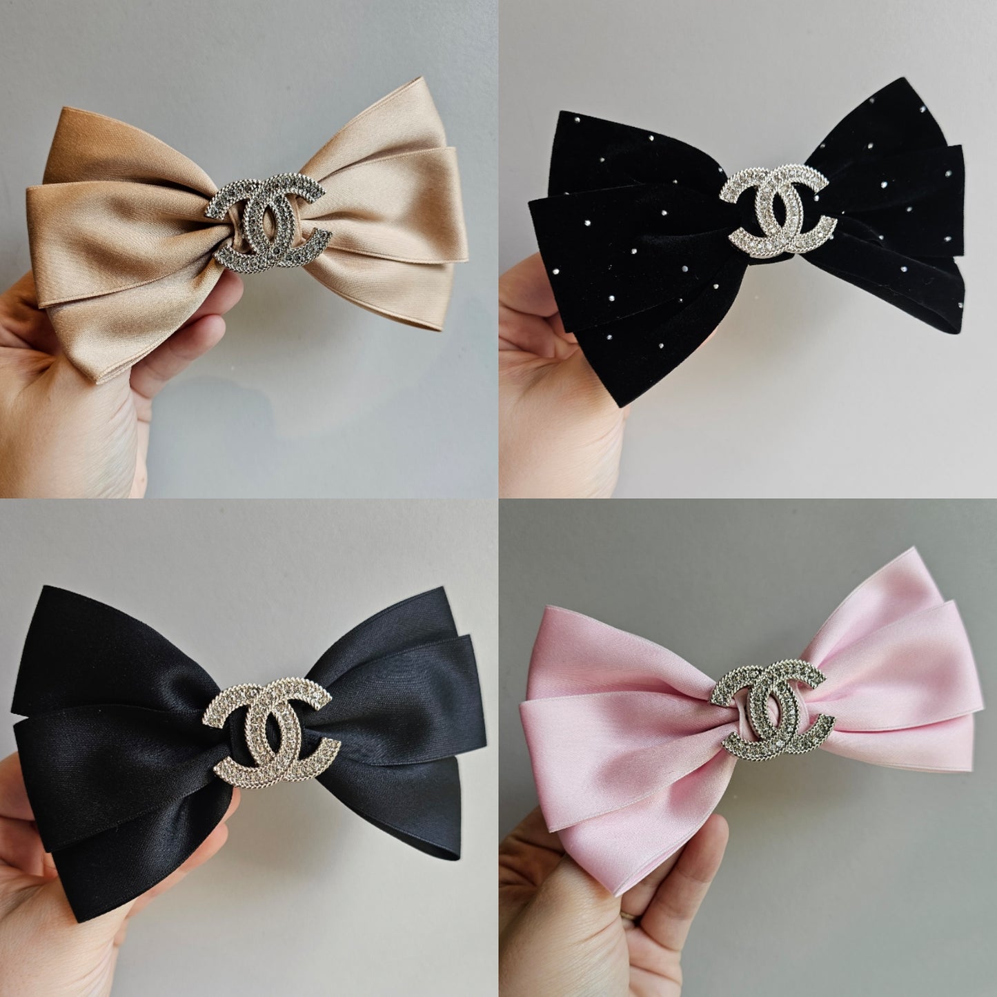 HAIR BOWS large chanel bows
