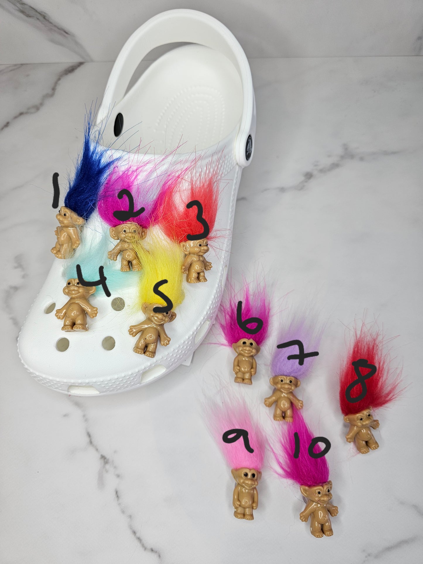3D troll shoe charms