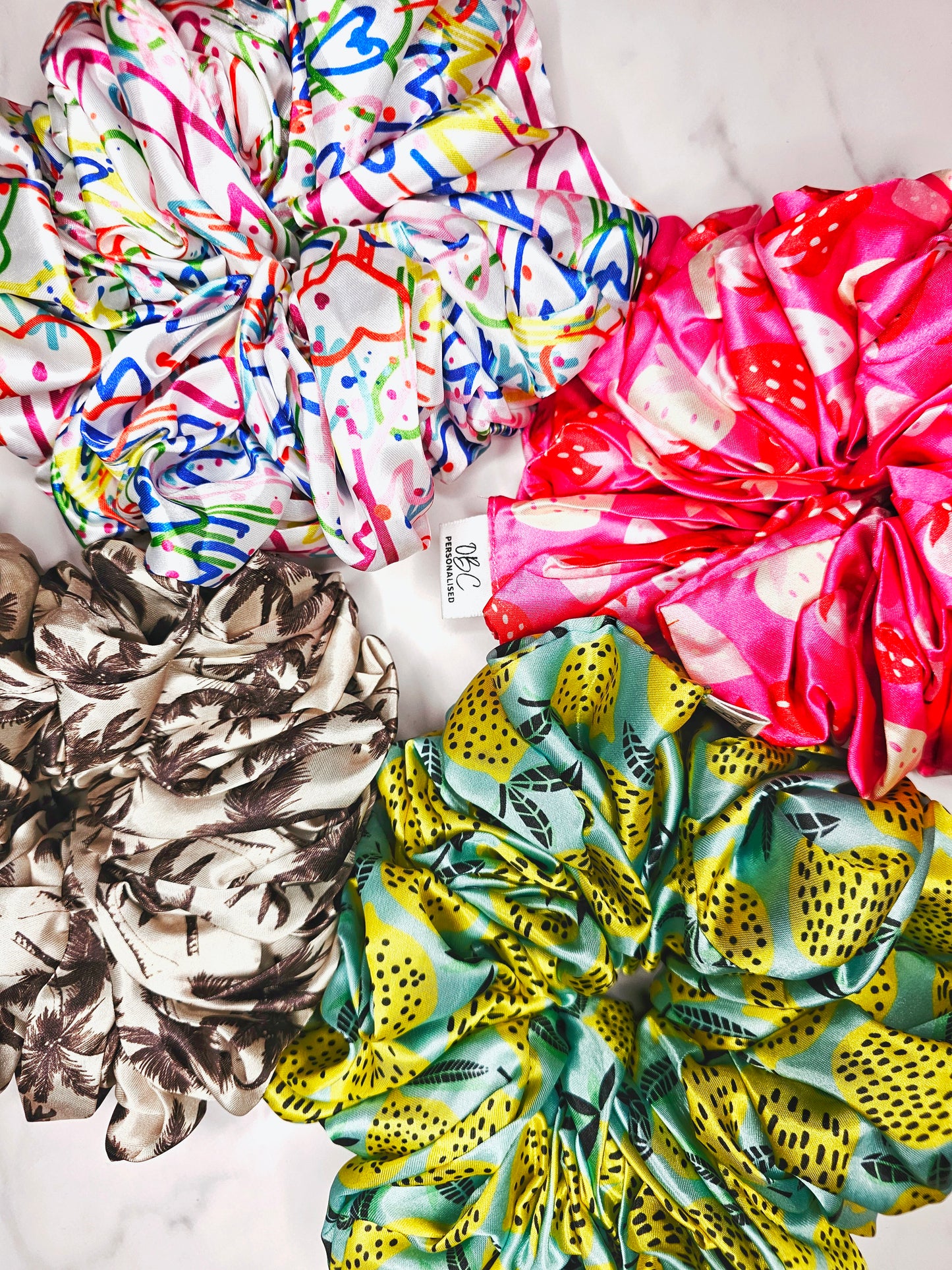 Jumbo satin hair scrunchies - Exclusive designs