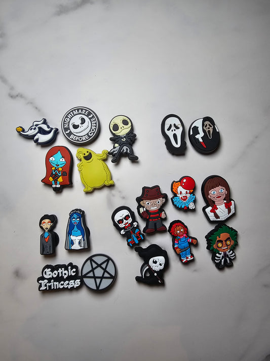 Horror themed shoe charms