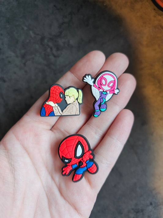 Spiderman shoe charms