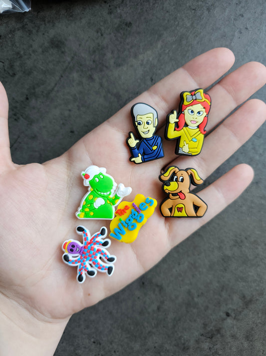 The wiggles shoe charms