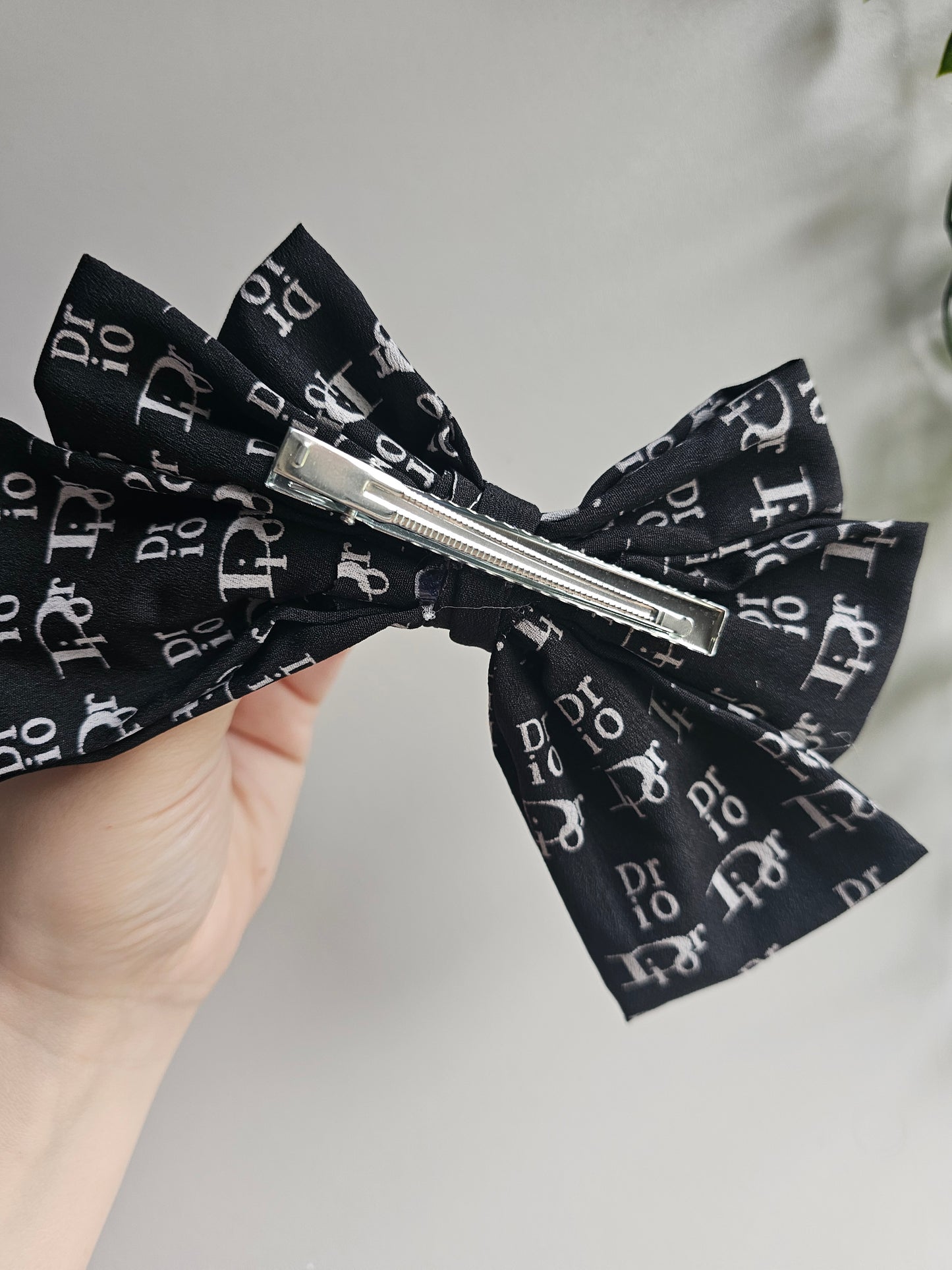 Chanel printed  hair bows