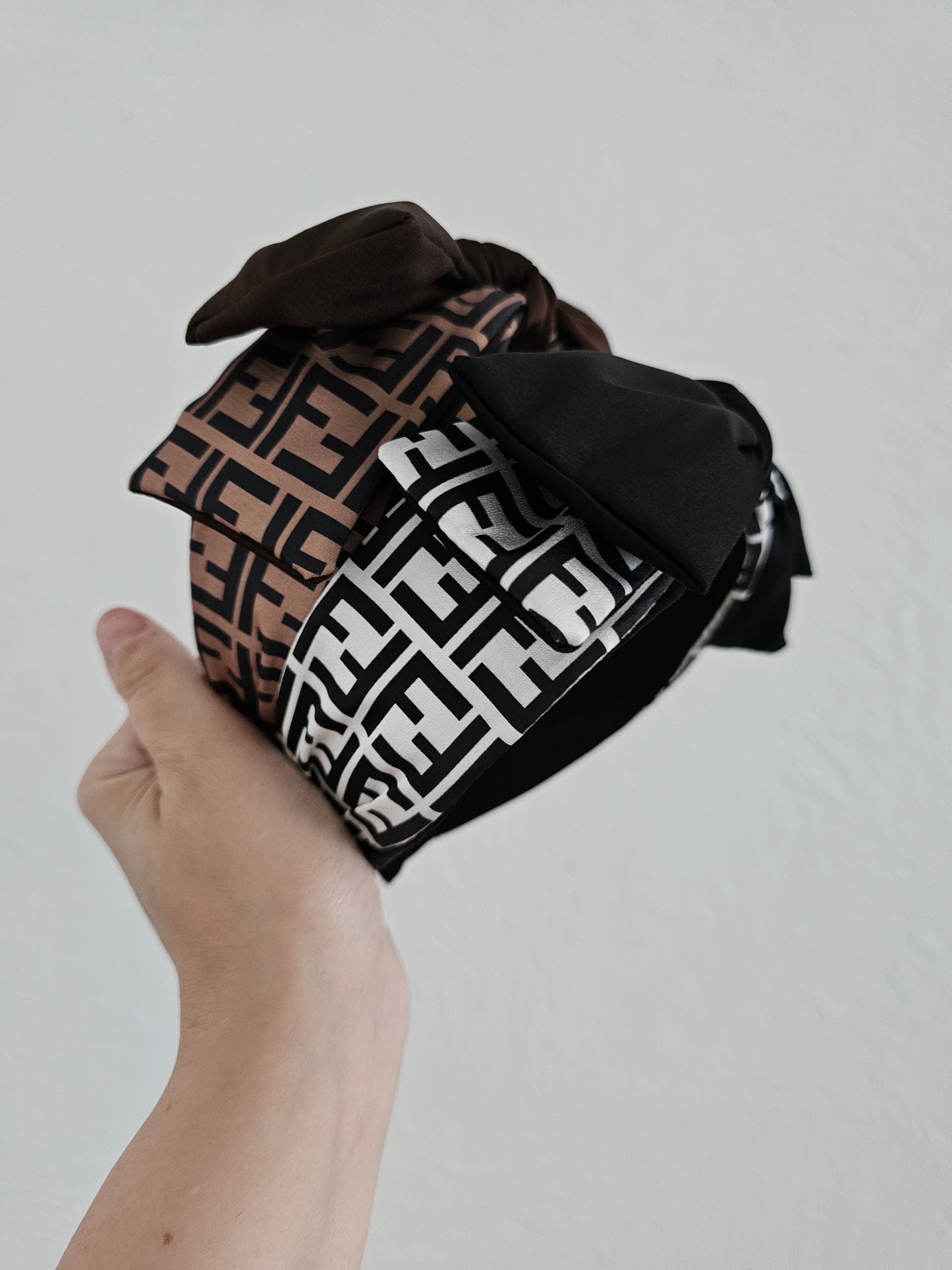 Fendi printed headband with bow