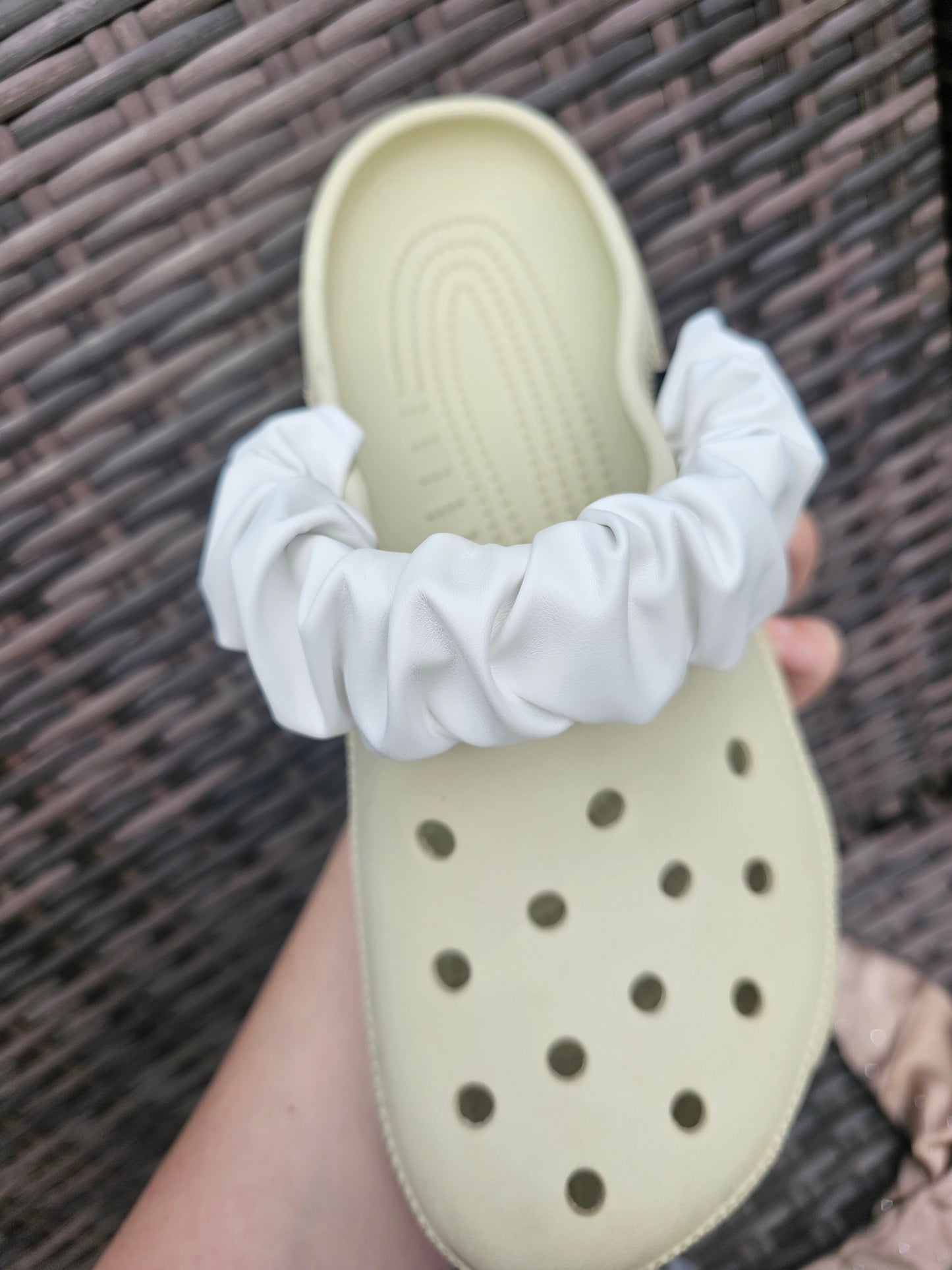 Plain faux leather croc strap covers