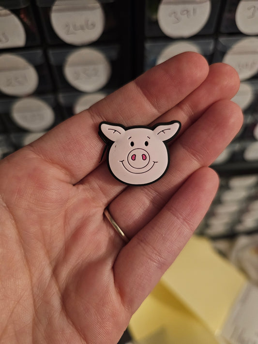 Percy the pig face shoe charms