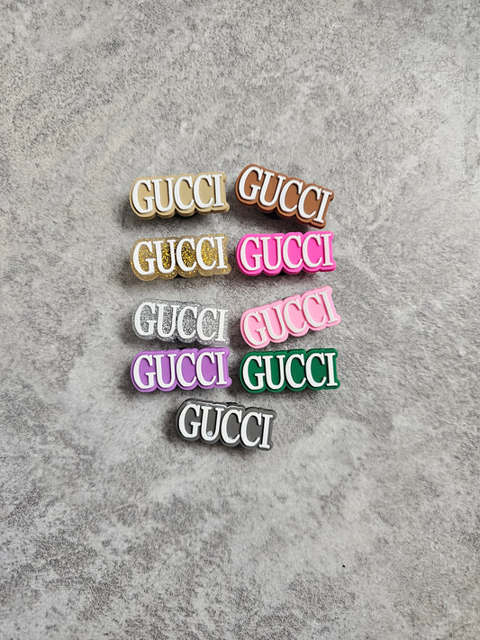 New gucci writting shoe charms