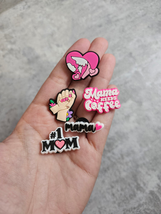 Mum shoe charms, mummy, mama, baby