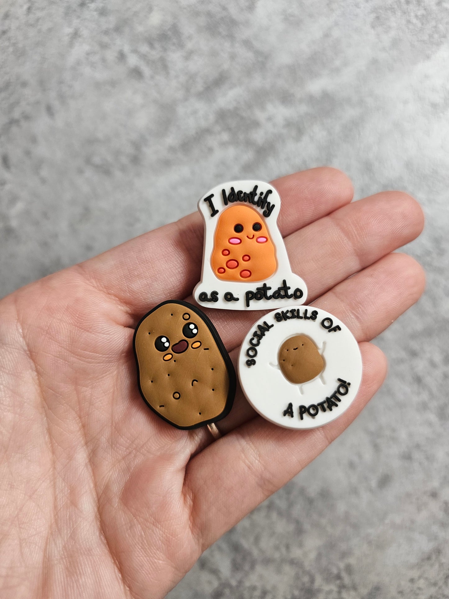 Potato shoe charms