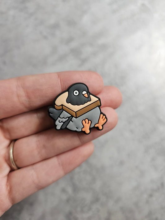 Pigeon in bread shoe charm