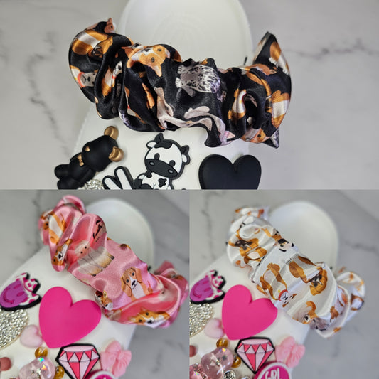 Dog print shoe strap covers, COME IN A PAIR!