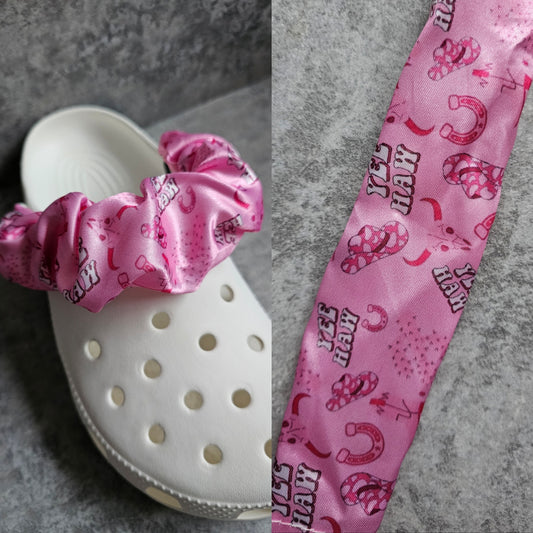 Pink country western, cow girl strap covers, OBC Personalised exclusive designs! COME IN PAIRS.