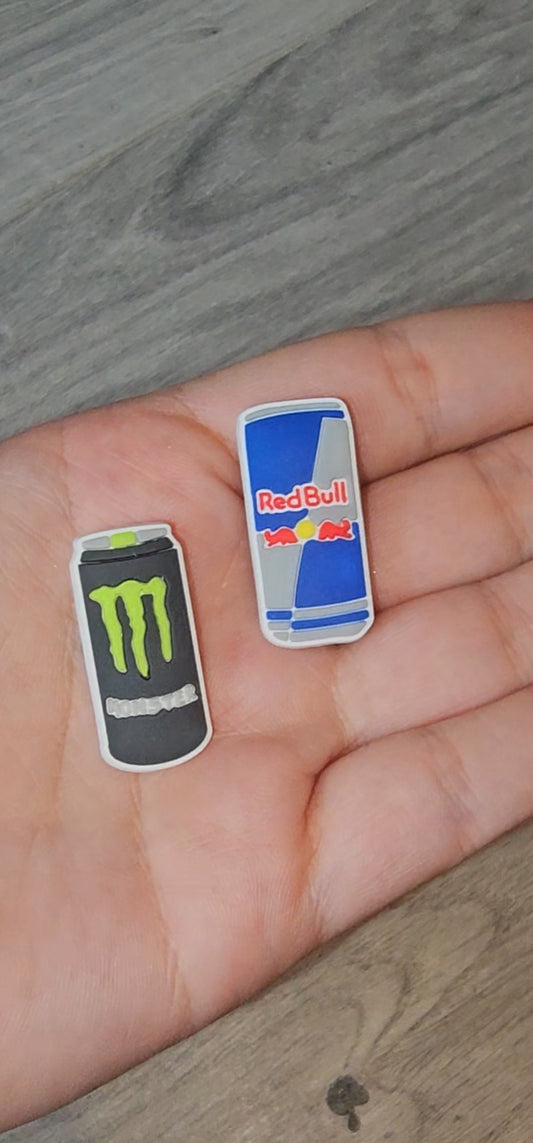 Energy drink shoe charms