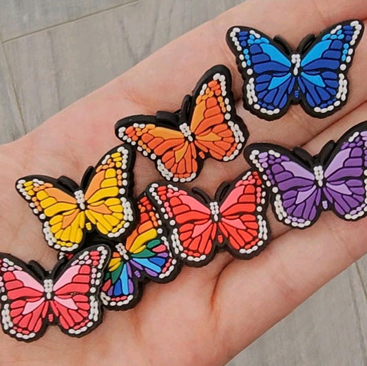 Butterfly shoe charms
