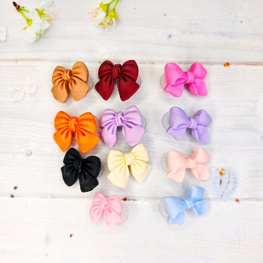 Resin bow shoe charms