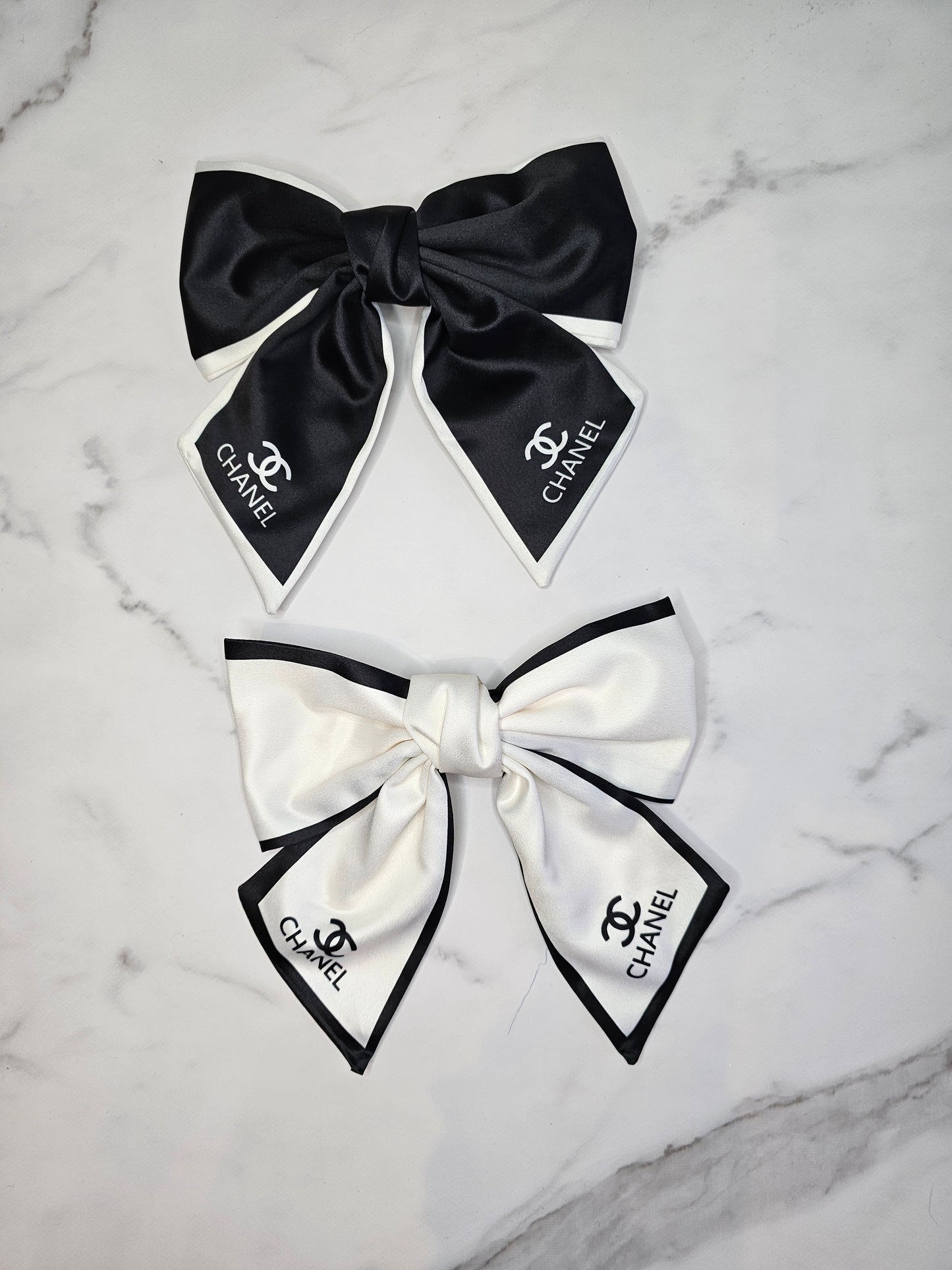 HAIR BOWS large printed chanel