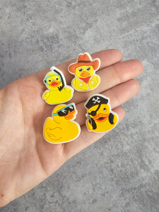 Rubber duck shoe charms