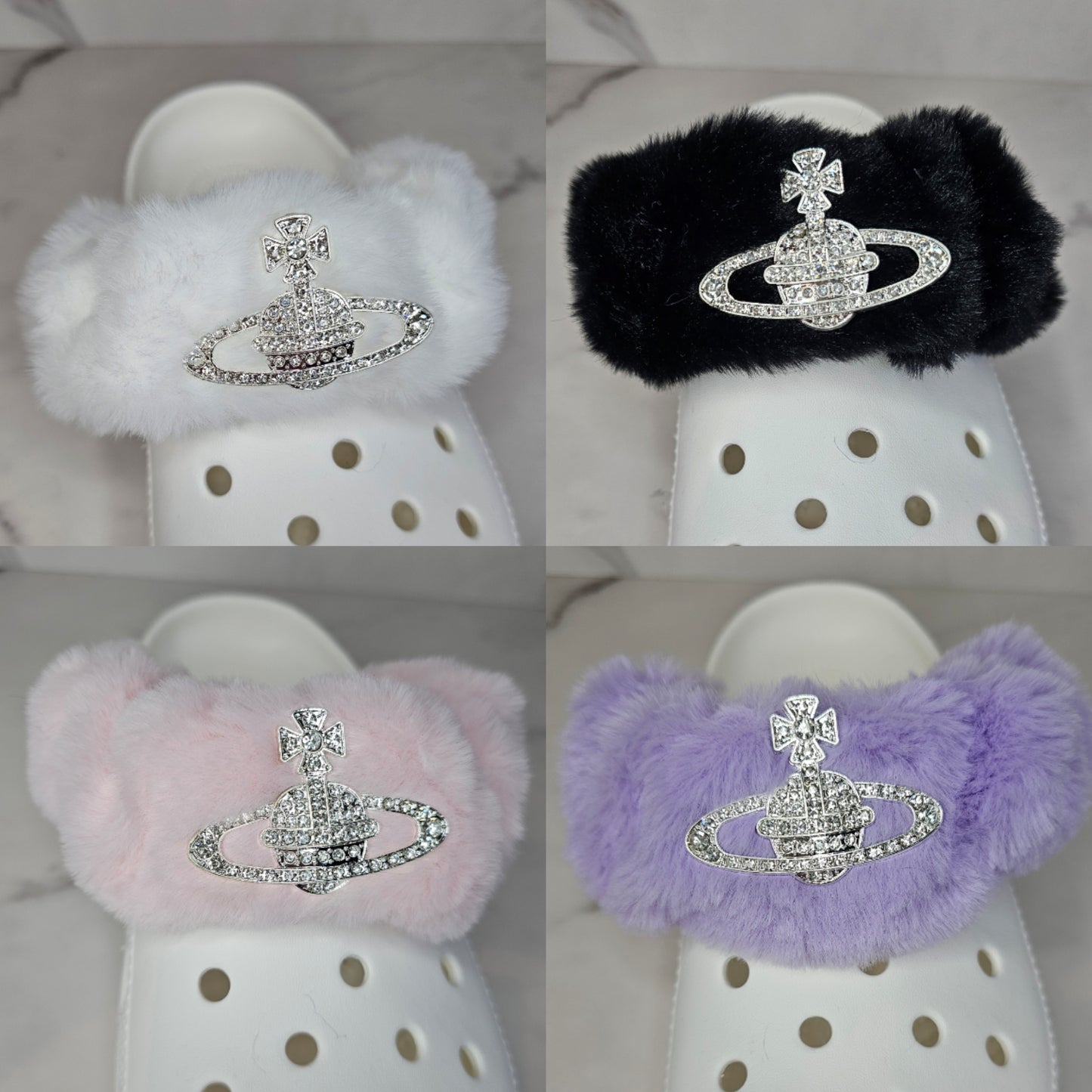 Fluffy vivian croc strap covers, come in pairs!